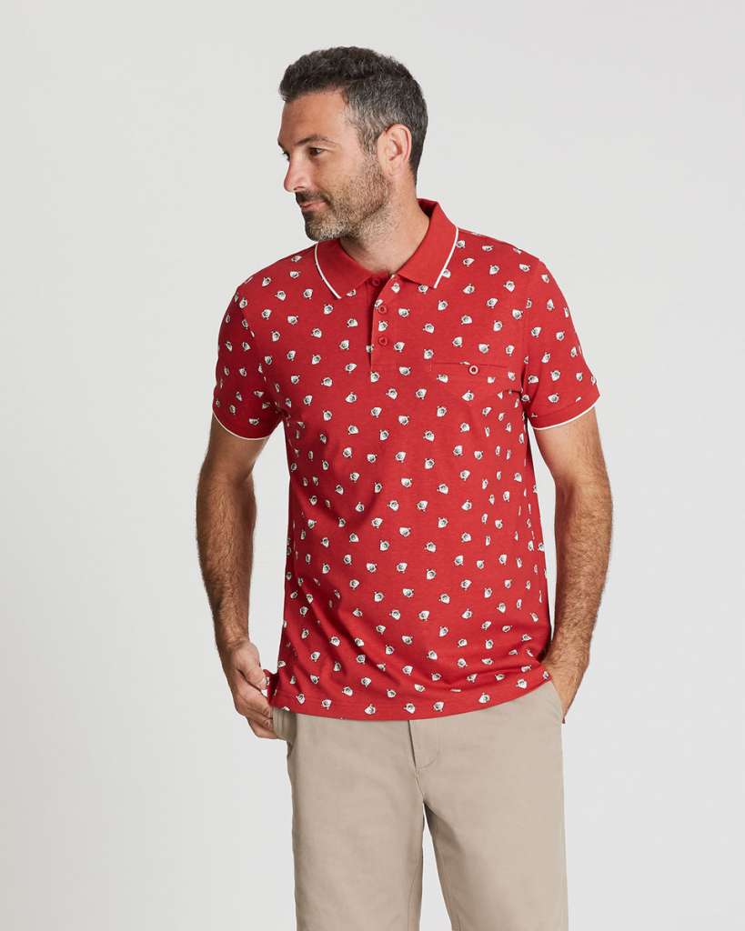 Christmas Print Polo $15.00