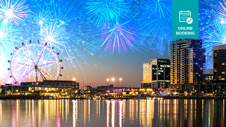 Save $75 on a NYE Three-Course Dinner and Drinks Package in Docklands! $165