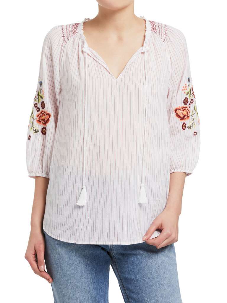 Embroidered Peasant Blouse $59.95 (RRP$99.95)