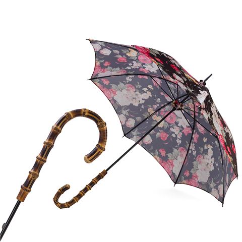 Pasotti Flowered Parasol With Bamboo Handle $212.00