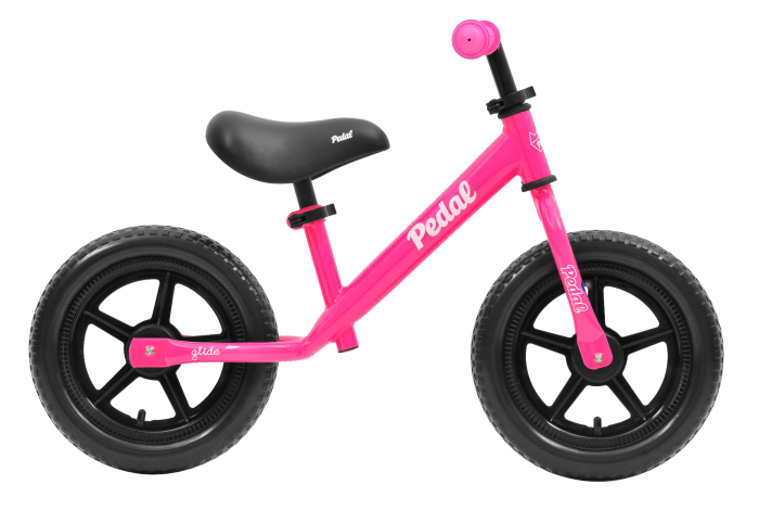 Pedal Glide Girls Balance Bike Bright Pink Now $79.00