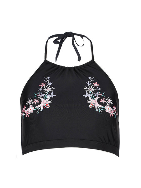 WOMENS HALTER EMBROIDERY TOP $7.00