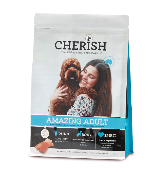 20% off with code CHERISH | Cherish Amazing Adult Dry Dog Food $27.99 – $110.99