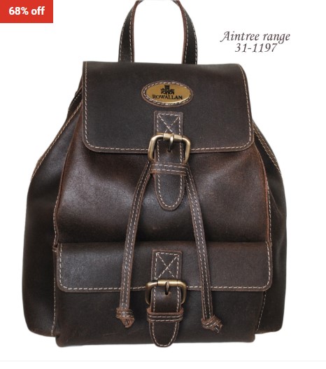 68% OFF Rowallan of Scotland Aintree Backpack Brown $67.60 (RRP$211)