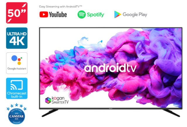 Kogan 50″ XU9010 4K LED SmarterTV™ (Android TV™, Smart TV) $599 + Delivery (Was $649)