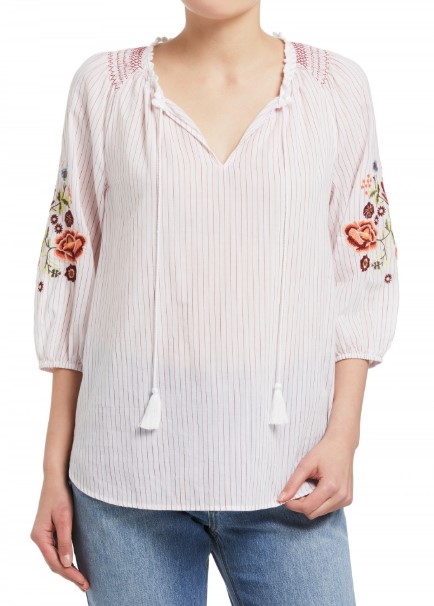 Embroidered Peasant Blouse $41.97 (RRP $99.95)