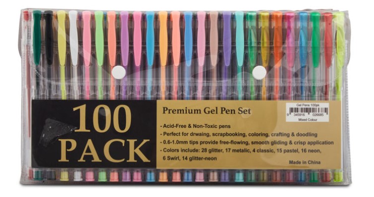 PRICE DROP EXTRA 4% OFF | Premium Gel Pen Set 100-Pack $19