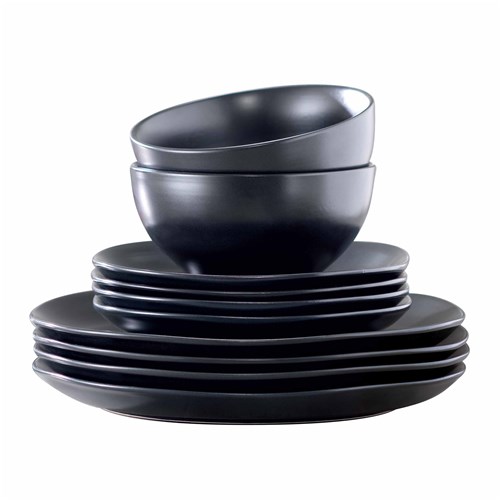 Alex Liddy Bistro 12 Piece Dinner Set Black $59.99 (RRP $119.99)