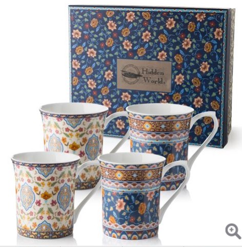 Queens Hidden World Royal Mug Set 4pce $27.00 (RRP:$68.00)