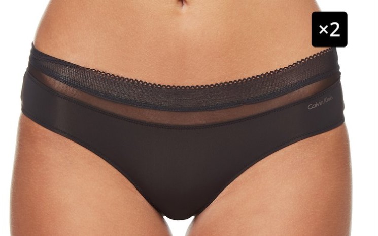 2 x Calvin Klein Women’s Iconic Hipster Shorty – Black $19.98