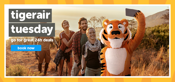 Tigerair Tuesday is on now! Melbourne to Adelaide from 68.95*