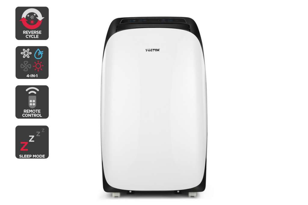 Vostok 4.1kW Portable Air Conditioner (14,000 BTU, Reverse Cycle) $499