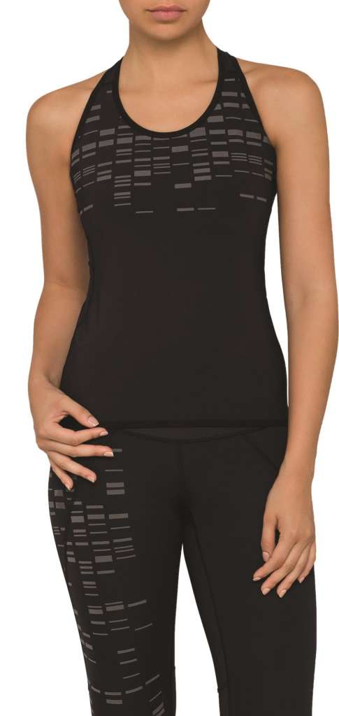 Nancy Ganz Activeglow Tank Blk Refl P $32.50