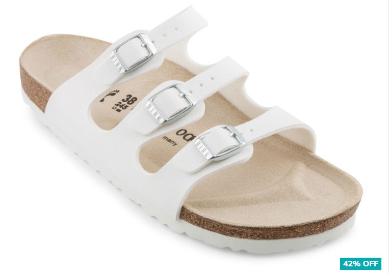 Birkenstock Unisex Florida Narrow Fit Sandal – White $79.99 (Don’t pay $139)