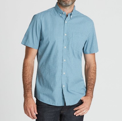 50% OFF Short Sleeve Geoprint Shirt $20.00 (Was$39.99)