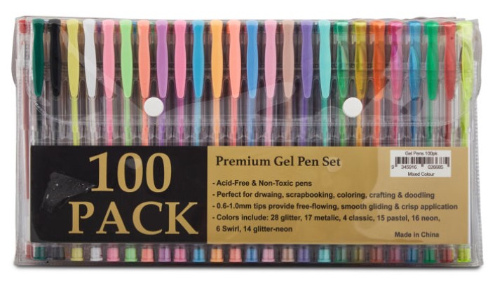 Premium Gel Pen Set 100-Pack $19.99