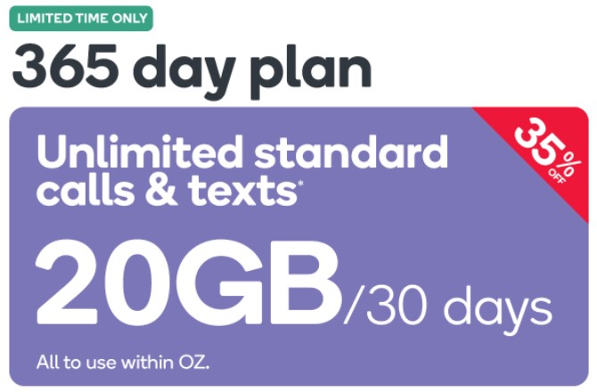 Kogan Mobile Prepaid Voucher Code: LARGE (365 Days | 20GB Per 30 Days) $254.30 (Was $399.90)