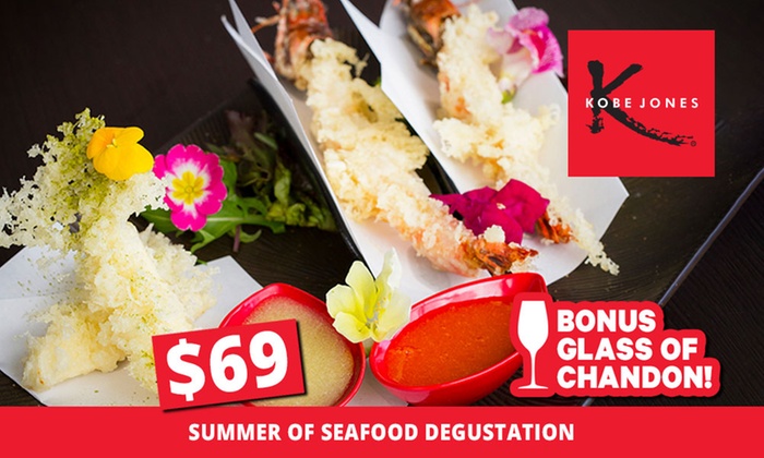 Seafood Degustation + Glass of Chandon for One ($69), Two ($136) or Four People ($272) at Kobe Jones