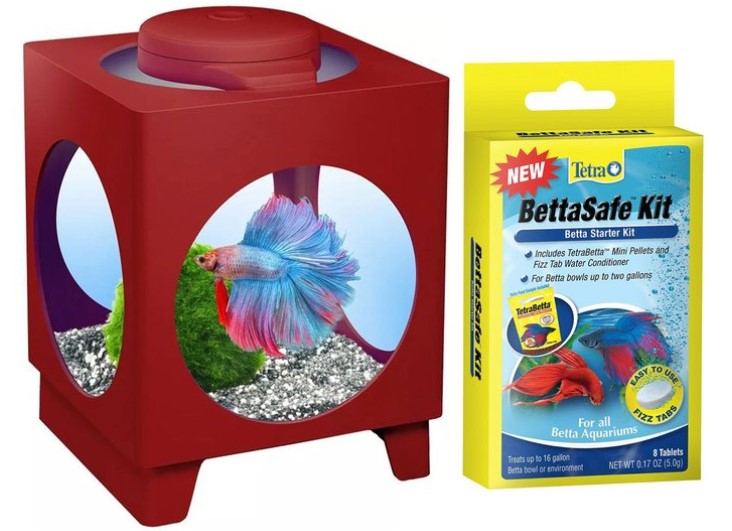 Tetra Betta Protector Aquarium Tank & Starter Kit – Red $29.99