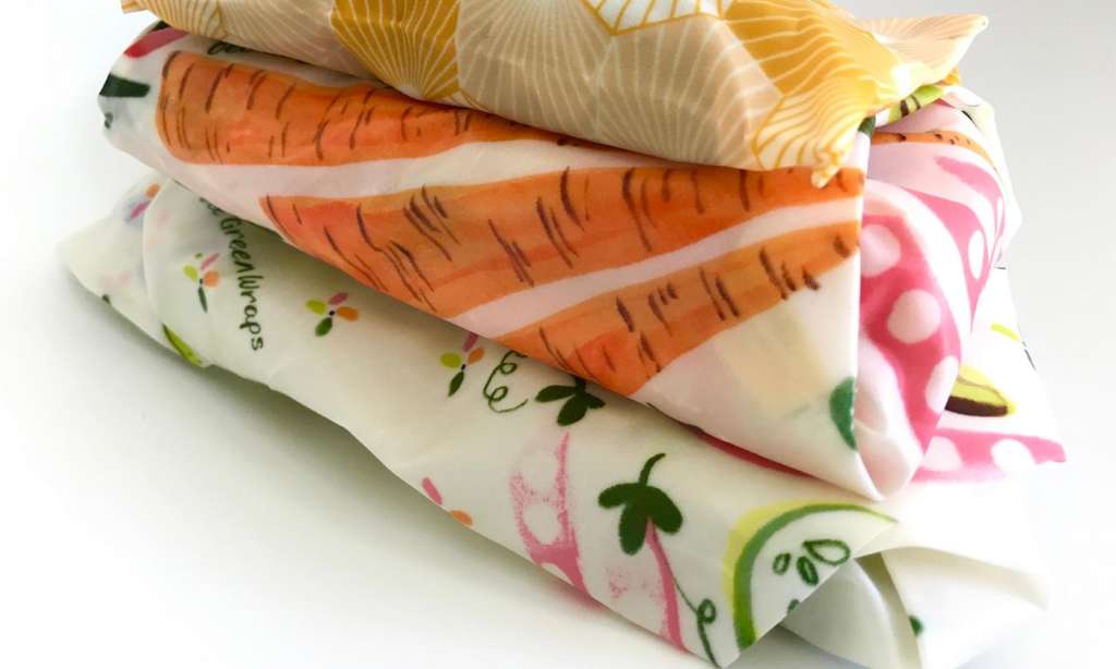 Reusable Beeswax Food Cover Wraps: Three-Piece ($17.95) or Four-Piece ($22.95) Set