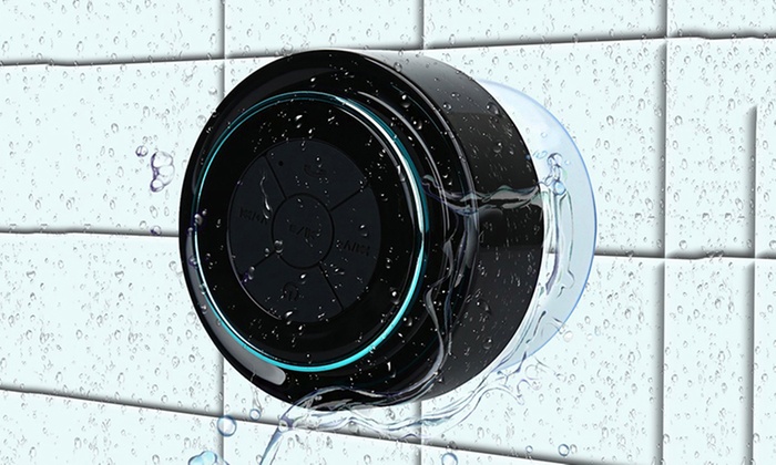 Waterproof Bluetooth Shower Speakers in a Choice of Colour: One ($29.95) or Two ($56)