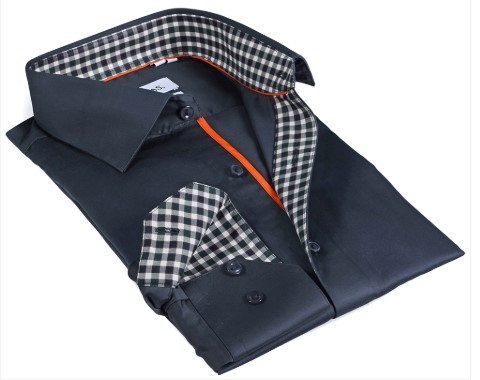 83% OFF LVS by LeVinas 100% Cotton Charcoal Button Up Dress Shirt $42.99 (RRP$256)