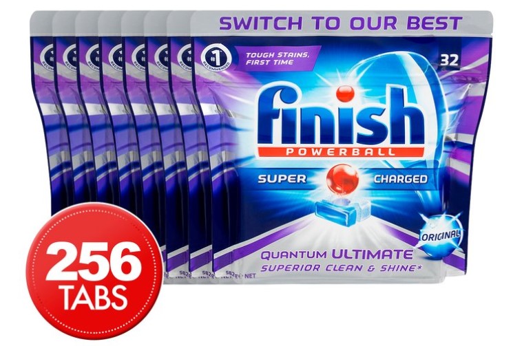 256pk Finish Powerball Quantum Ultimate Supercharged Dishwashing Tabs $75 (Don’t pay $227.84)