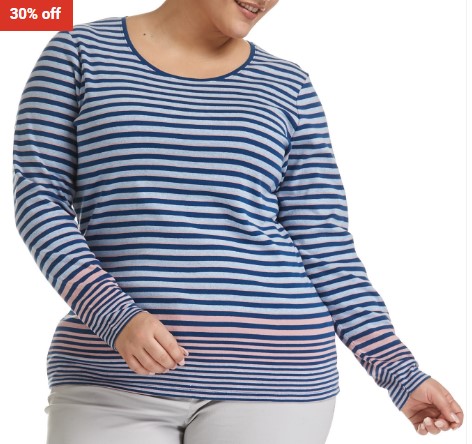 30% OFF Sportscraft Heidi Stripe Ls Tee $49 (RRP$69.99)