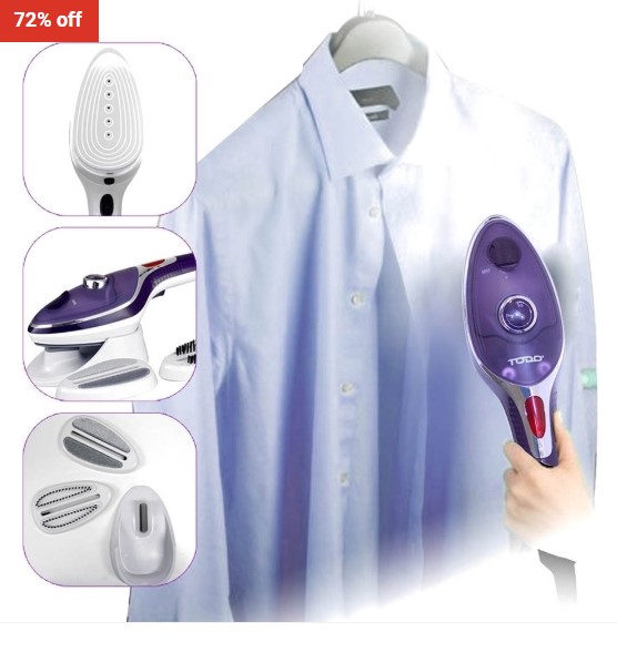 Purple Todo Powerful Garment Steamer & Ironing Brush 1000W $19 (RRP $69)