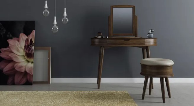 Dressing Table Mirror Stool Set Ethan $1049