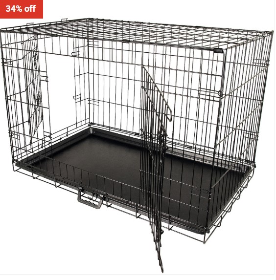 Paw Mate 36″ Foldable Metal Wire Dog Cage with Removable Tray $65 (RRP$99)