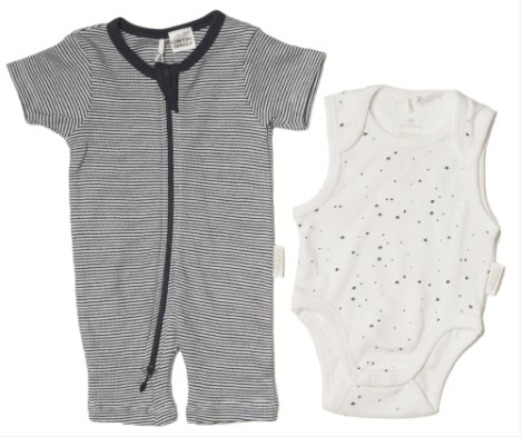 Pure Baby S/Slv Growsuit/Bodysuit Pack $19 (RRP$39.95)