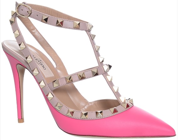 25% off Valentino Rockstud Chanel Shadow in Pink/Powder $879 (RRP$1172)