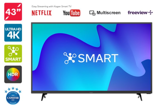 Kogan 43″ Smart HDR 4K LED TV (Series 8 LU8010) $399 + Delivery (Was $499)