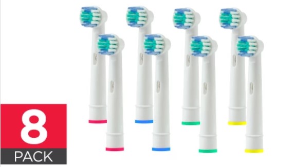 8 Pack Replacement Toothbrush Heads (Medium Bristles) – Oral-B Compatible $12 + FREE SHIPPING