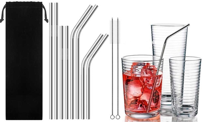 Reusable Stainless Steel Drinking Straws: 11-Pack ($15), 22-Pack ($19) or 33-Pack ($25)