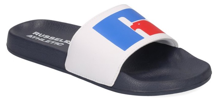 Russell Athletic Men’s College Print Slides – Navy/White $19.99