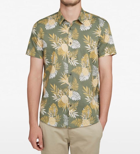 PINEAPPLE LEAF CUSTOM FIT SHIRT $59.95 (RRP$89.95)