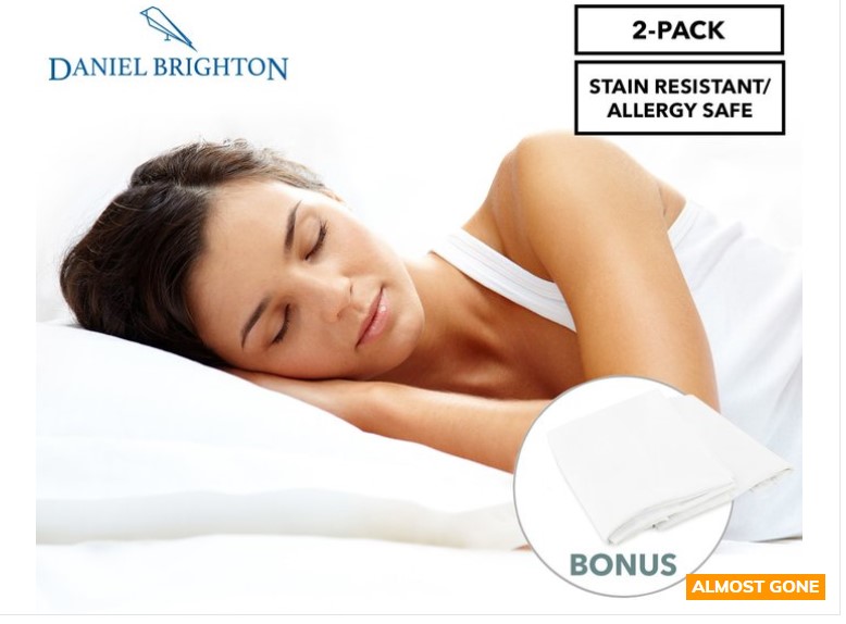 Daniel Brighton Family Pack Ultra Sleep Deluxe Microfibre Pillow + BONUS 100% Cotton Protectors $19.99