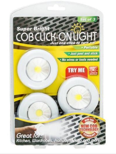 Super Bright COB Click-On Light 3-Pack $7.99