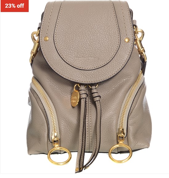 23% OFF See By Chloe Small Olga Backpack Motty Grey $469 (RRP $612)