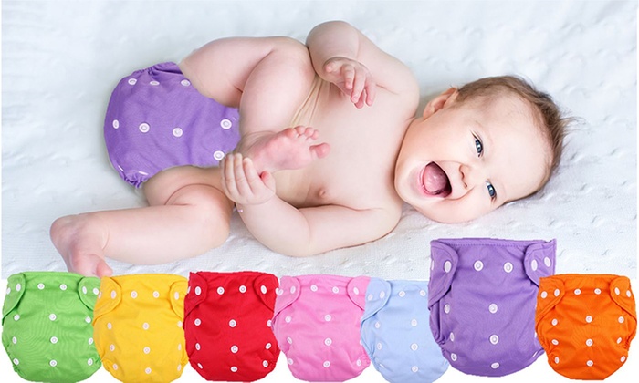 Reusable Cloth Nappies with Inserts: 7-Pack ($28) or 14-Pack ($49)