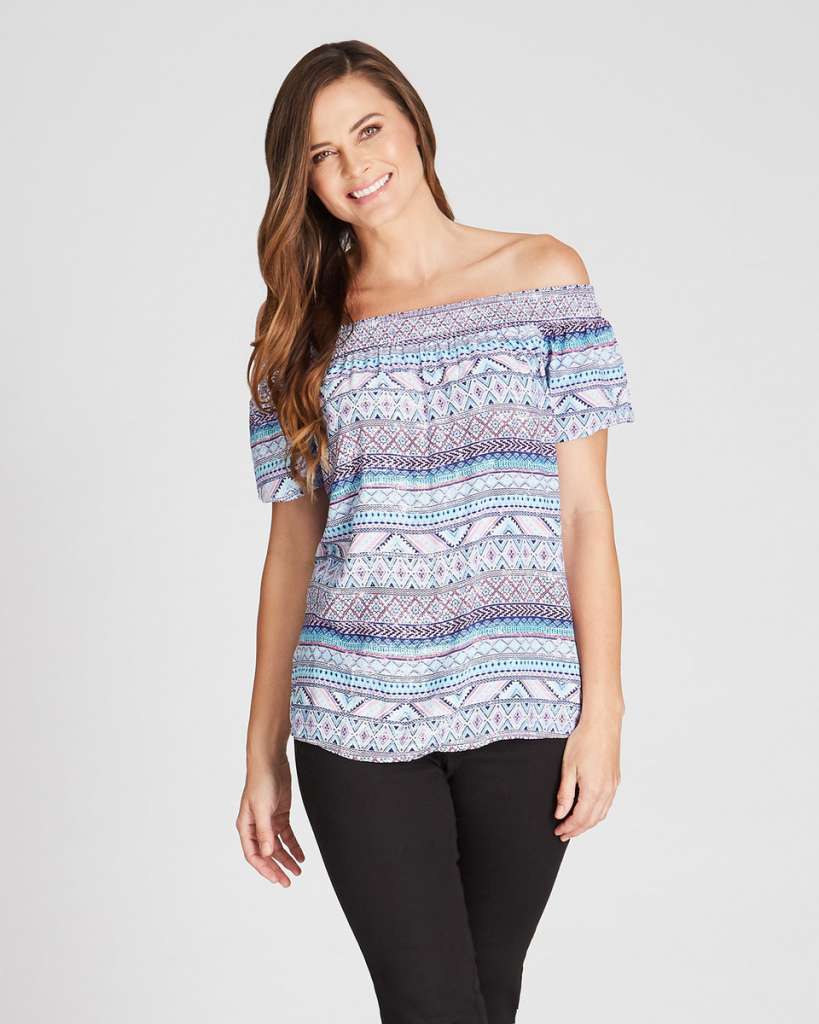 50% OFF Rayon Bardot Top $20.00 (Was$39.99)