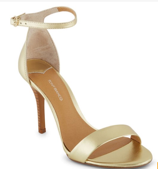 Tony Bianco Women’s Lovinia Leather Heel – Gold Matte Metallic $99.99