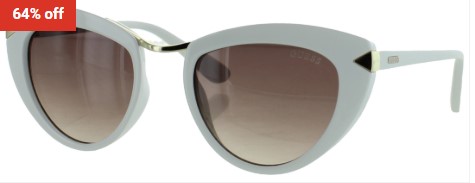 64% OFF Guess Women’S Cat-Eye White And Brown Sunglasses $39.99 (RRP$110)