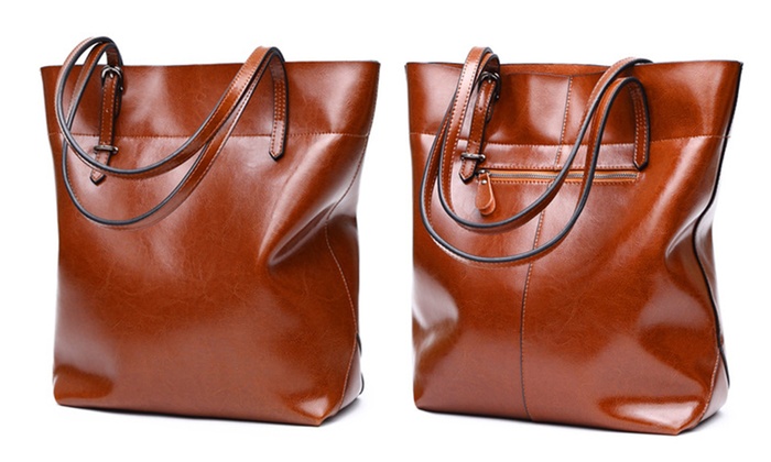 Leather Shoulder Bag in Choice of Design: One ($49.95) or Two ($89.95)