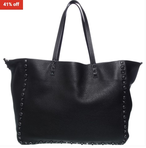 41% OFF Valentino Nero-Nero & Al Campion Guitar Rockstud Rolling Double $3045 (RRP$5126)