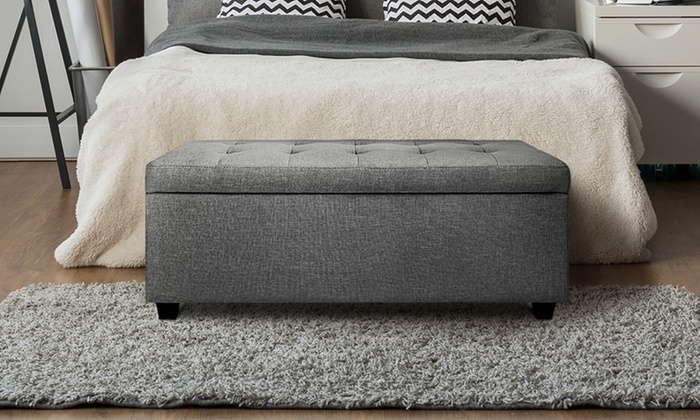 From $89 for a Seating and Storage Ottoman in Choice of Fabric and Colour