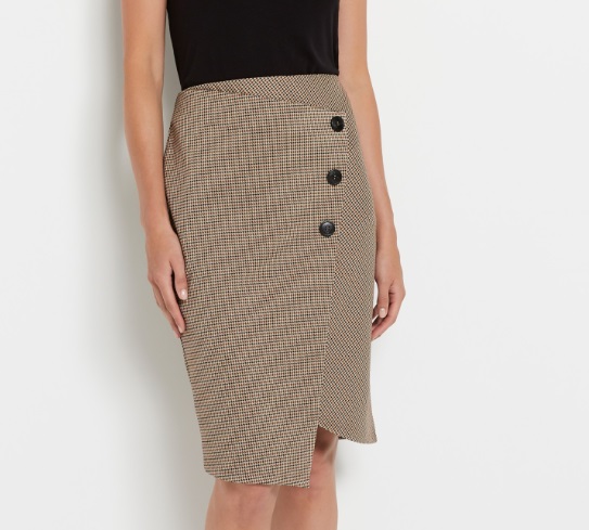 Check Knit Skirt $89.95