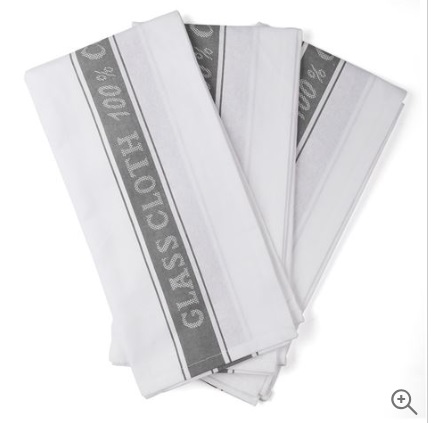 Rans Glass Cloth Set Silver 3pce $8.00 (RRP:$20.00)